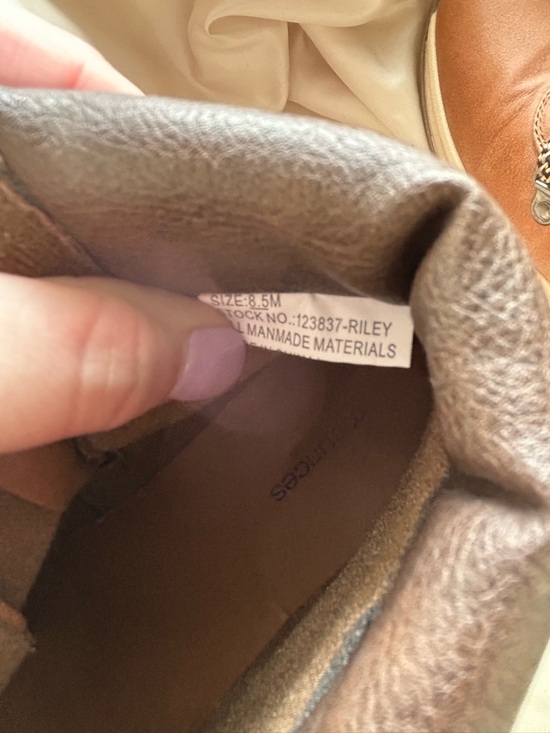 Maurices Tan Lace-Up Ankle Boots with Two-Tone Laces - Picture 6 of 6